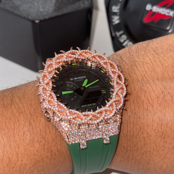 Casio G Shock GA2100 Moissanite Real Silver 925💎 - Picture 4 of 5